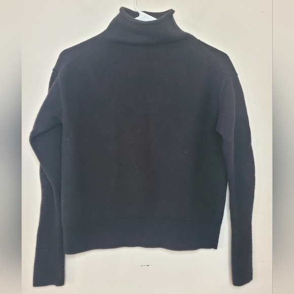 Aritzia Wilfred Cyprie Black Merino Wool Mockneck Sweater Size Medium - Picture 5 of 12